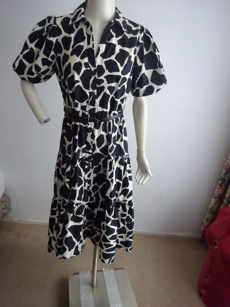 Zara midi jurk mt S, Zara, Zo goed als nieuw, Maat 36 (S), Onder de knie