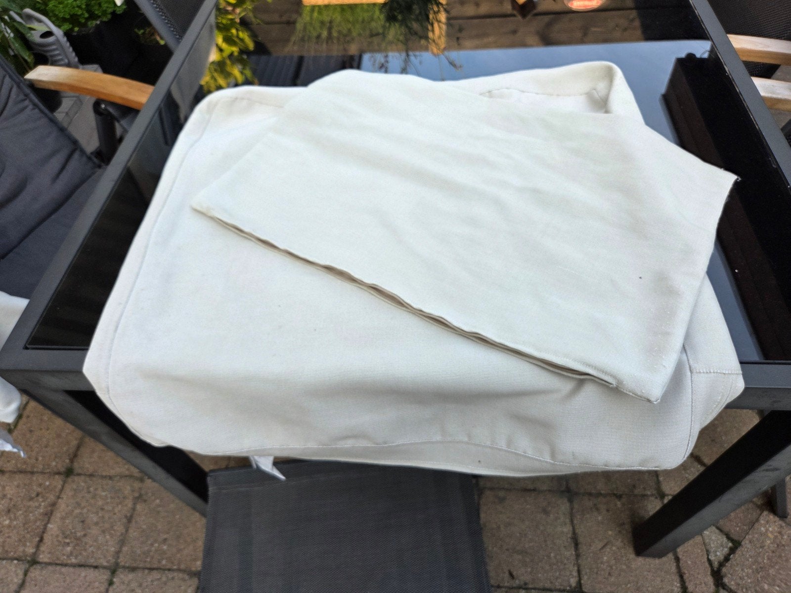 Ikea Hallo tuinkussen hoezen - Crème/Beige, 16 stuks, Ophalen, Gebruikt