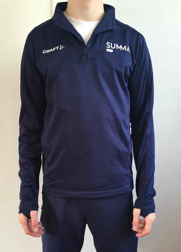 Summa sport Zip top maat S, Kleding | Heren, Sportkleding, Zo goed als nieuw, Algemeen, Maat 46 (S) of kleiner, Blauw, Ophalen of Verzenden