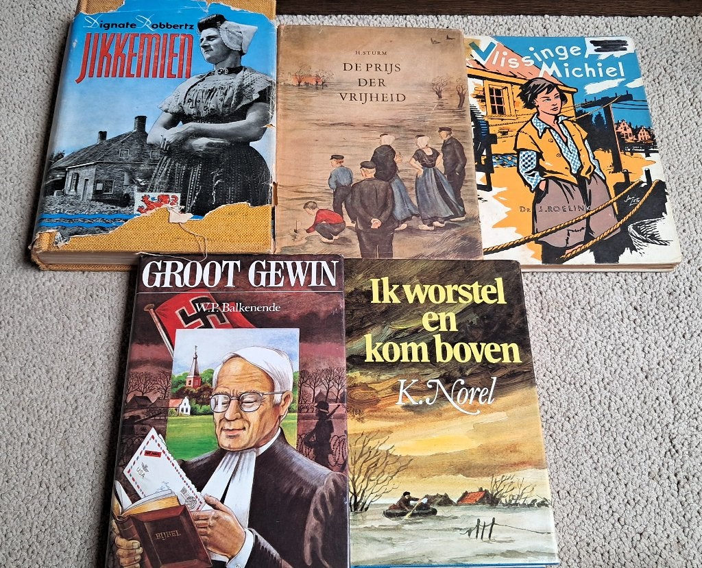 Zeeland Zeeuwse streekromans 5 bekende boeken, Gelezen, Zeeland, Ophalen of Verzenden, D. Robbertz. H. Sturm. D.J. Roelink W.P. Balkenende K. Norel