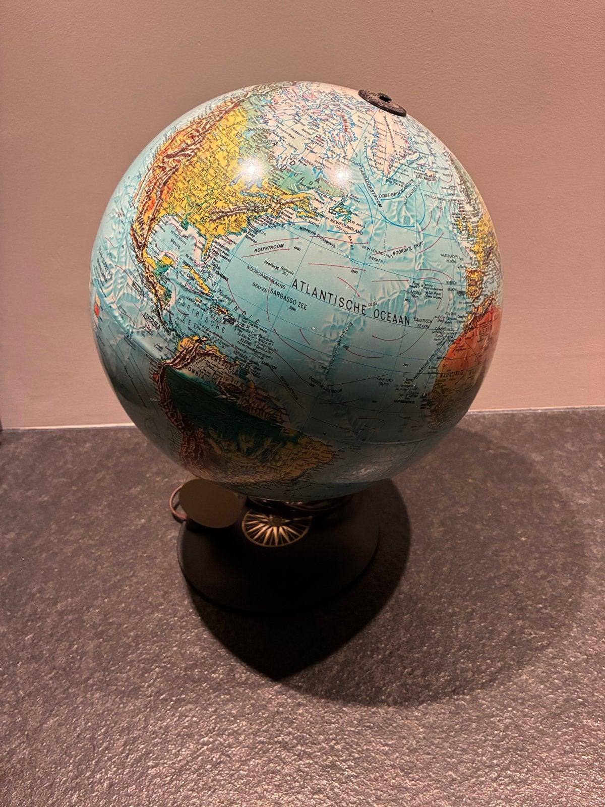 Verlichte Wereldbol Scan-Globe Type 2000 T - Vintage, Huis en Inrichting, Woonaccessoires | Wereldbollen, Ophalen, Kunststof, Staatkundige wereldbol