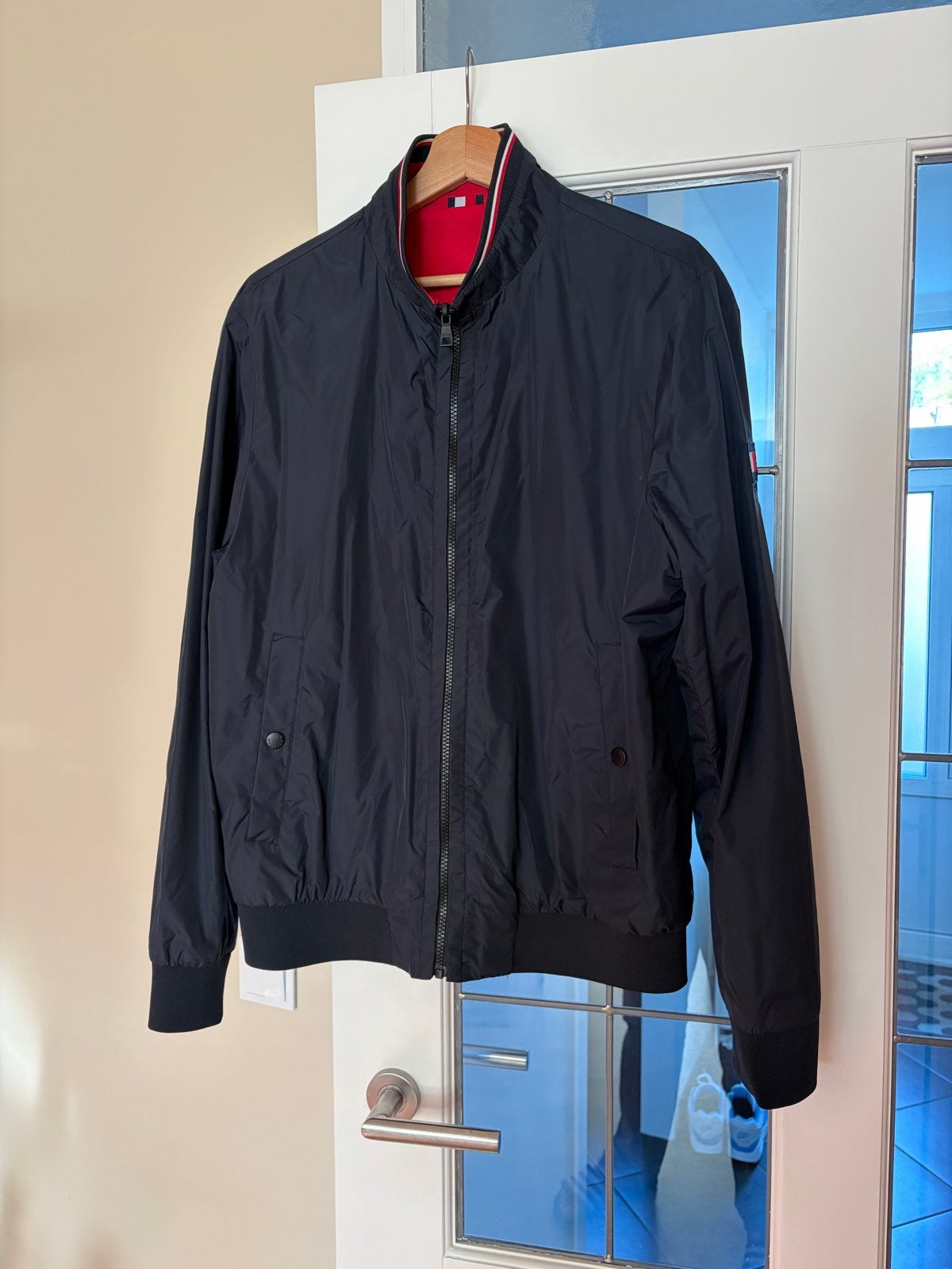 Tommy Hilfiger Zomerjas Heren Maat L - Dubbelzijdig, Ophalen of Verzenden, Zo goed als nieuw, Maat 52/54 (L), Blauw