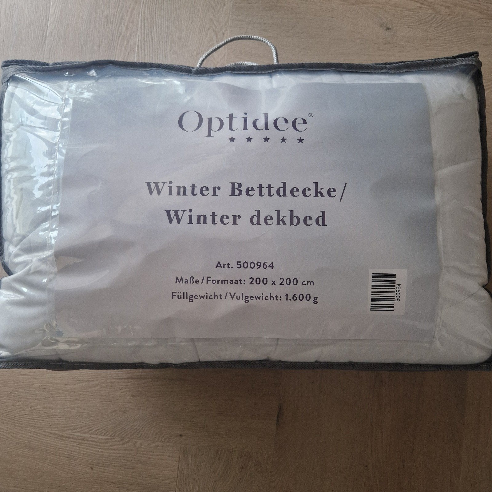 Optidee winterdekbed 200x200 nieuw, 1600 gram, wasbaar, Ophalen of Verzenden, Nieuw, Wit, Deken of Dekbed