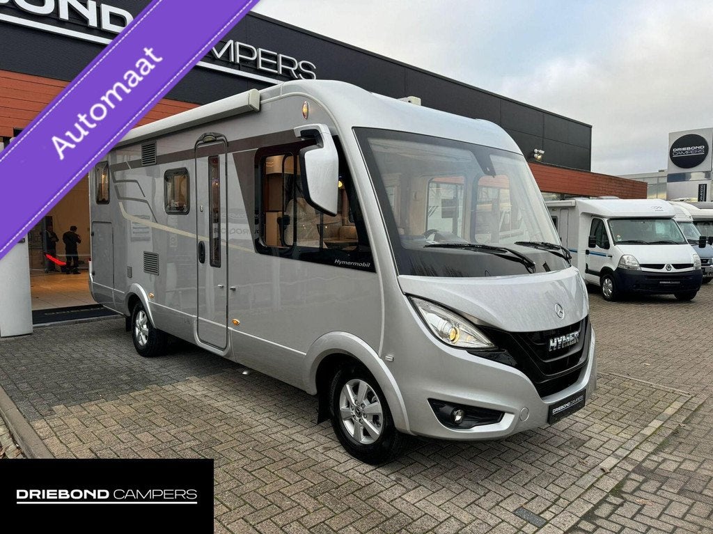Hymer B580 MC Automaat Enkele Bedden Hefbed XXL Garage Silve, Airbags, 7 tot 8 meter, Bedrijf, Diesel