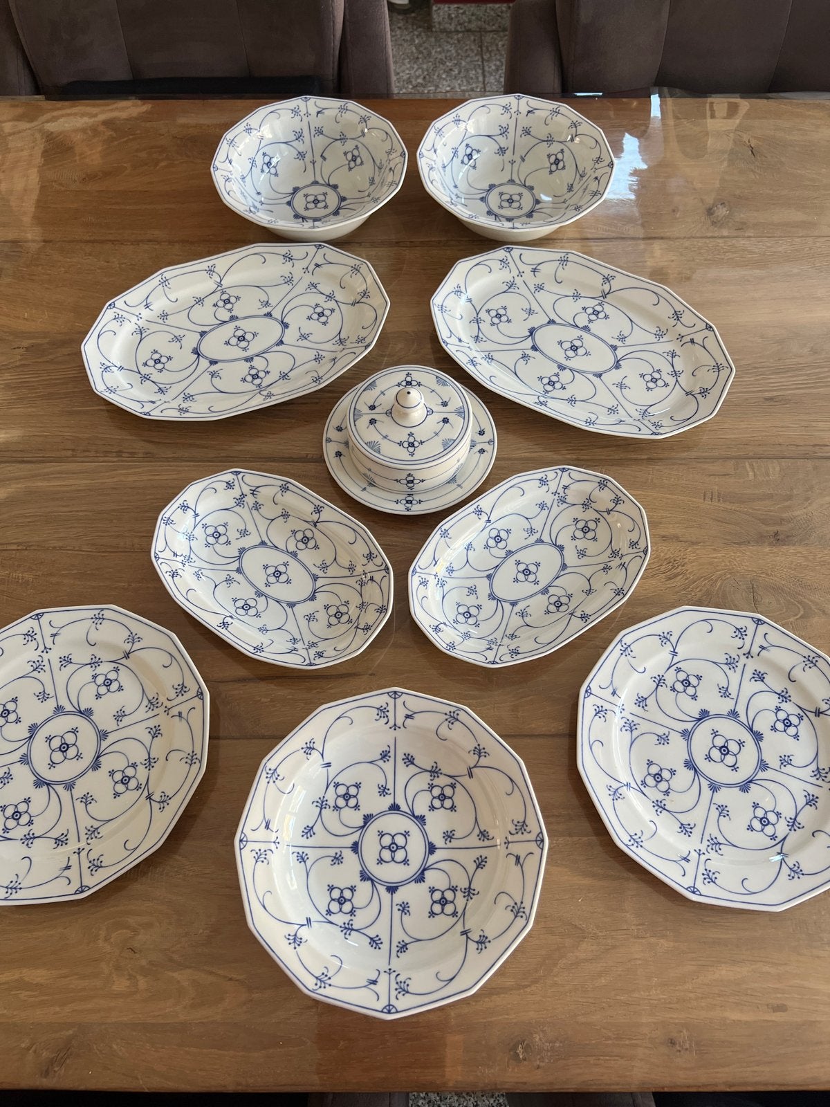 Bavaria Arabella Porseleinen Servies - Blauw Uienpatroon, Ophalen of Verzenden