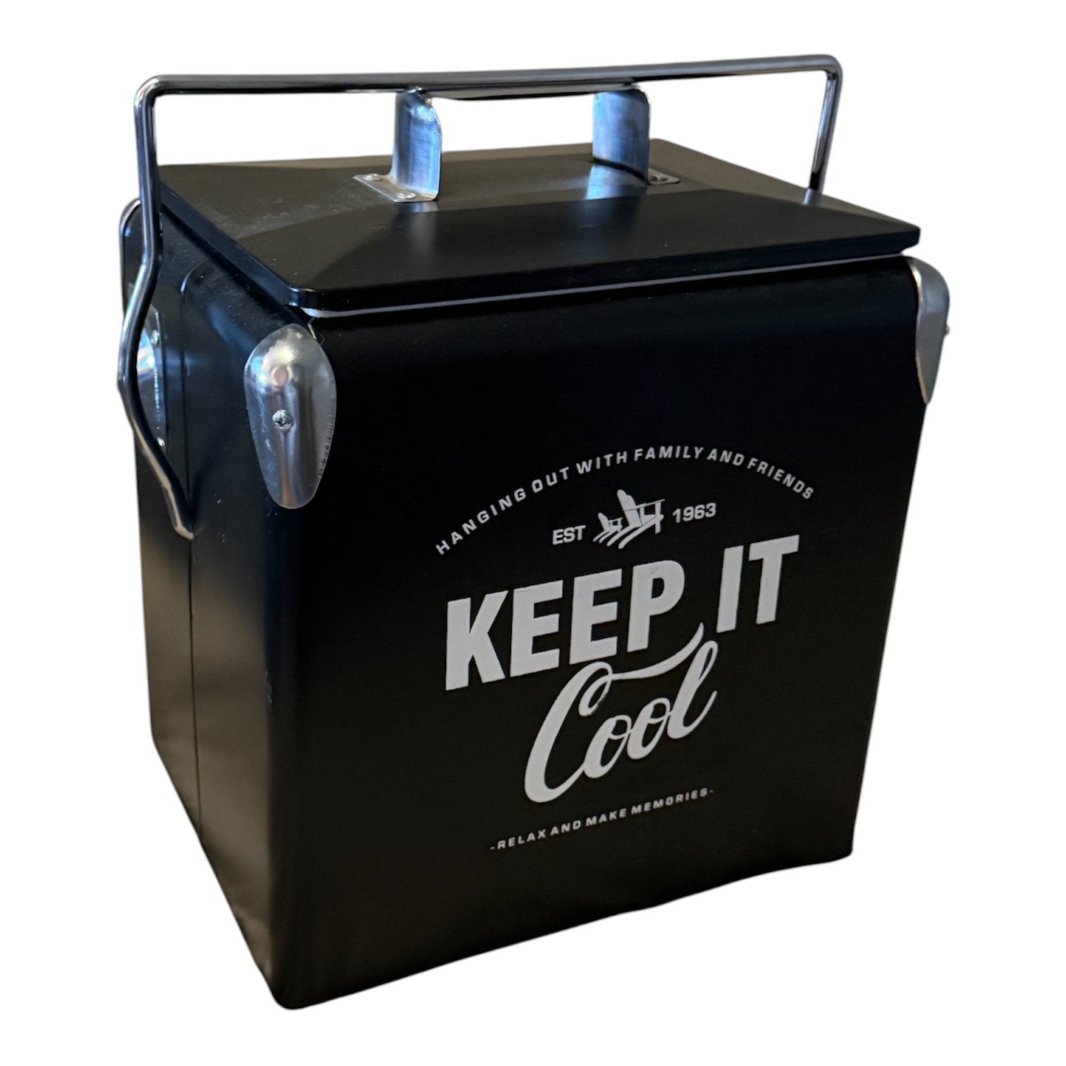 Retro metalen koelbox - Keep It Cool, Ophalen of Verzenden, Gebruikt, Koelbox, Koelelement