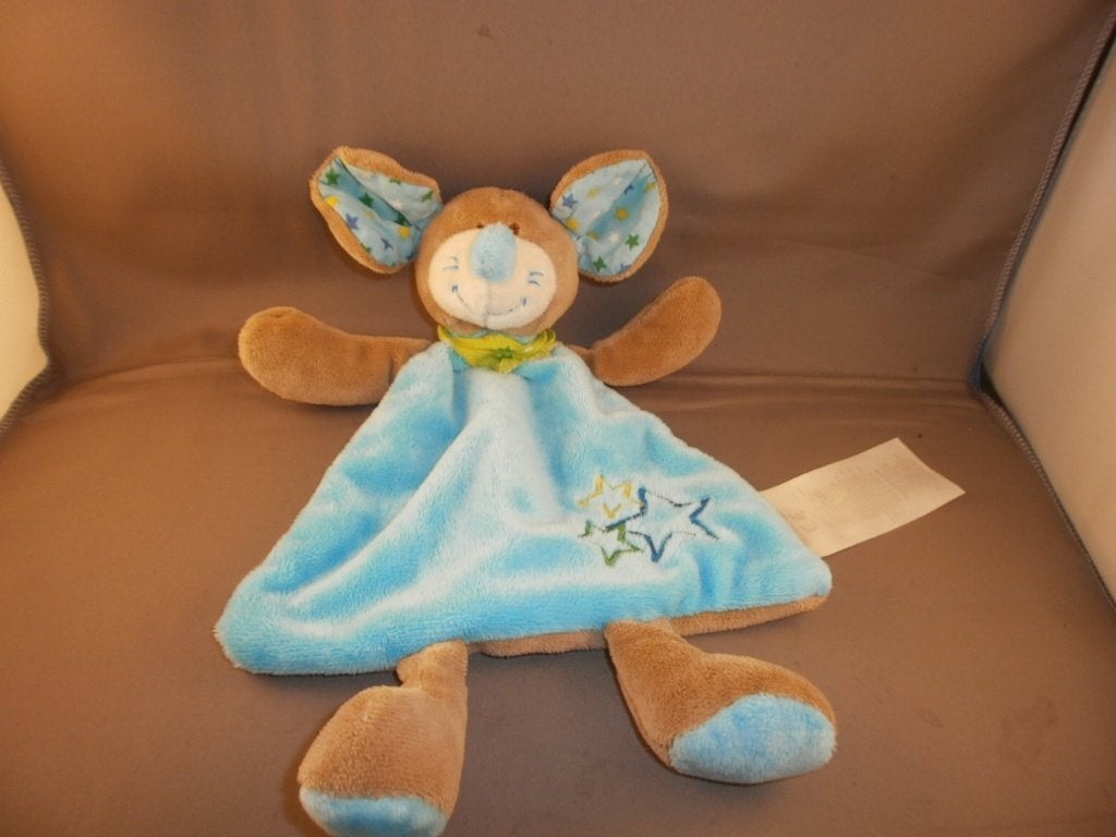 ergee muis blauw/bruin met sterren groene sjaal sterren 30cm, Kinderen en Baby's, Speelgoed | Knuffels en Pluche, Muis, Overige merken
