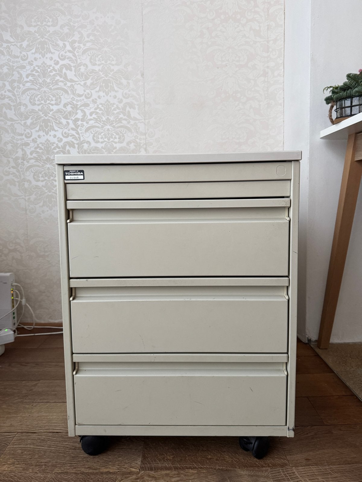 Zware kantoor kast op wielen – gebruikt, Huis en Inrichting, Kasten | Ladekasten, Ophalen, Minder dan 50 cm, Gebruikt, 3 of 4 laden