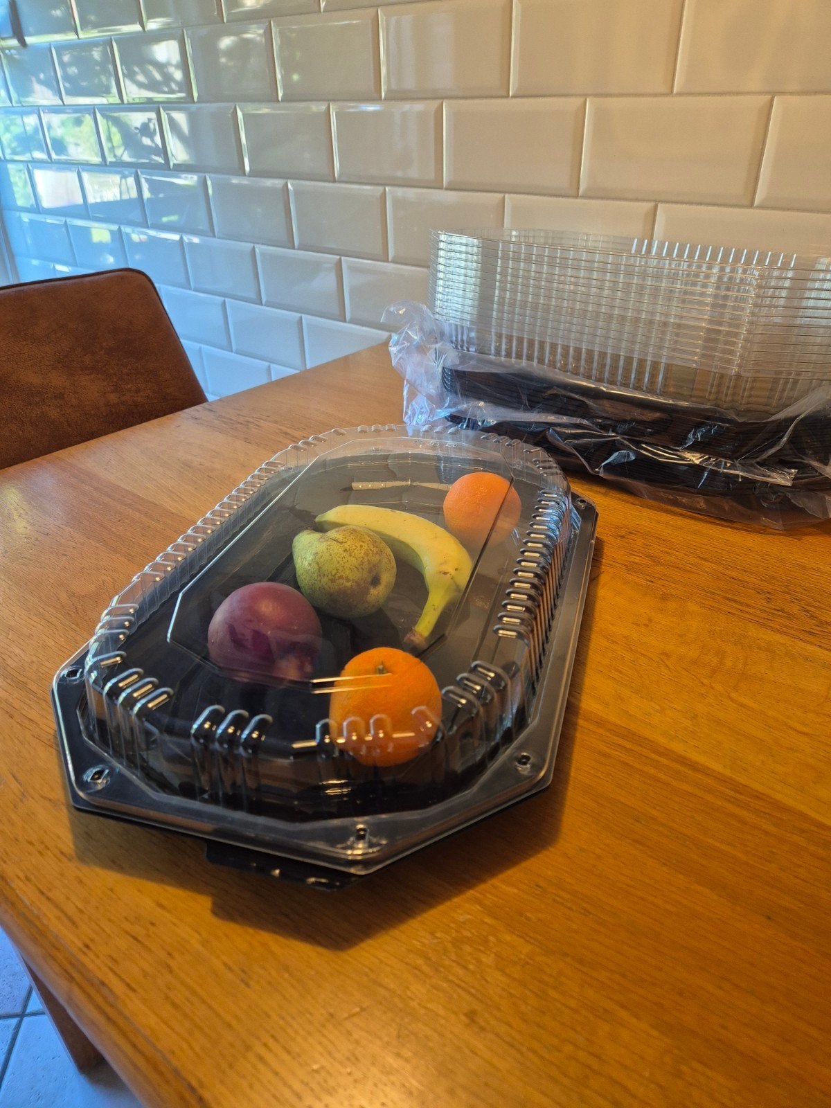 Catering Buffetschaal met Deksel - Plastic 43x28 cm, Ophalen