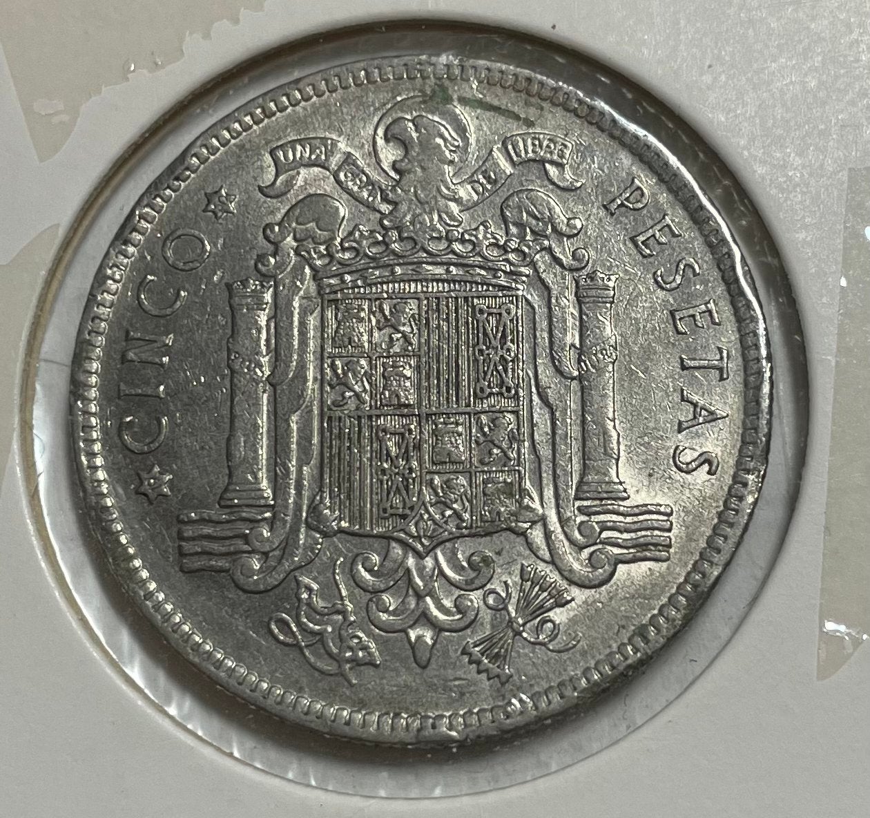 5 pesetas Spanje 1949, Ophalen of Verzenden