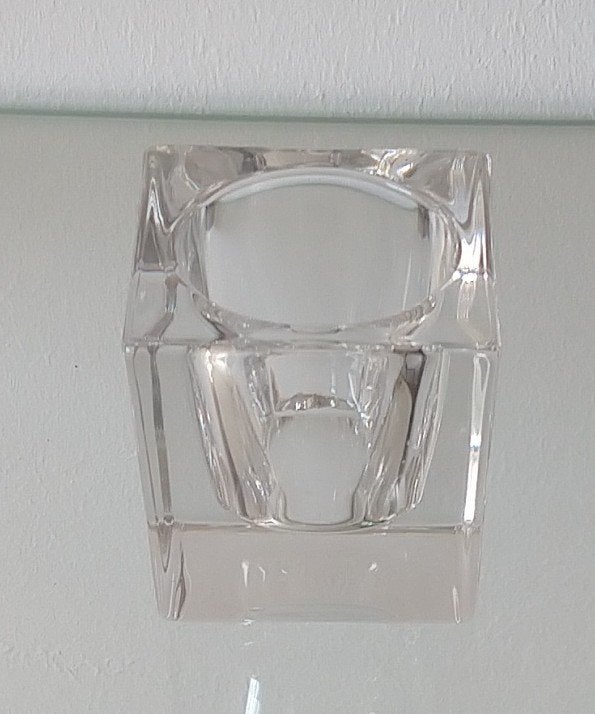 vintage votive kubus Kosta Boda Cube, volgnr 65, Waxinelichthouder, Nieuw, Ophalen of Verzenden, Glas