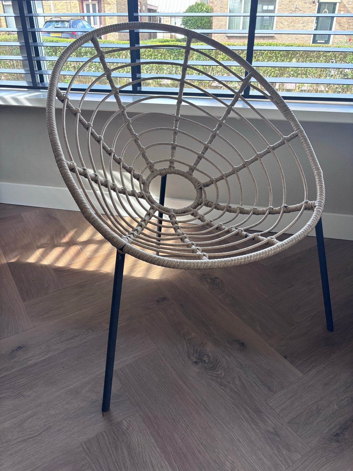 Rotan/rieten Papasan Stoel, Huis en Inrichting, Stoelen, Ophalen, Overige kleuren, Riet of Rotan, Zo goed als nieuw