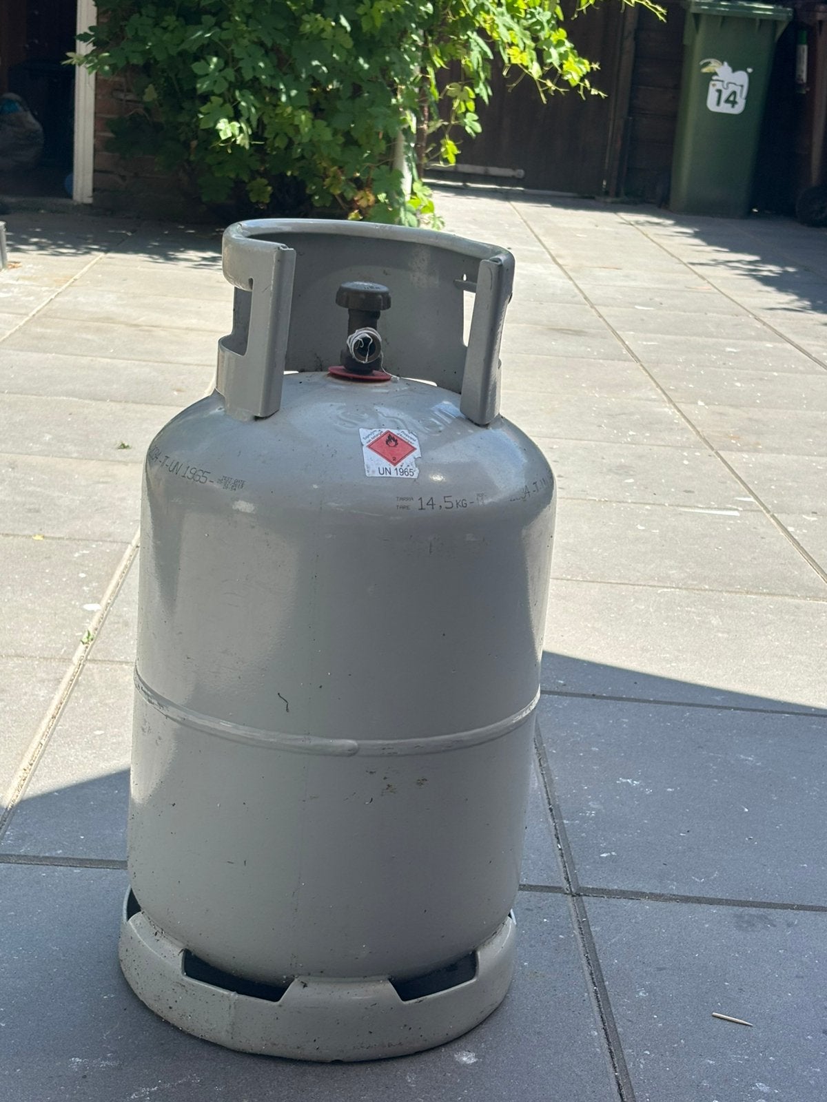 Gasfles 14,5 kg – leeg, Ophalen of Verzenden, Zo goed als nieuw