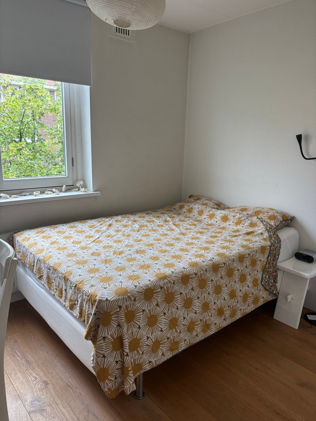 IKEA Queenbed met lattenbodem, Ophalen, Wit, Tweepersoons, 140 cm