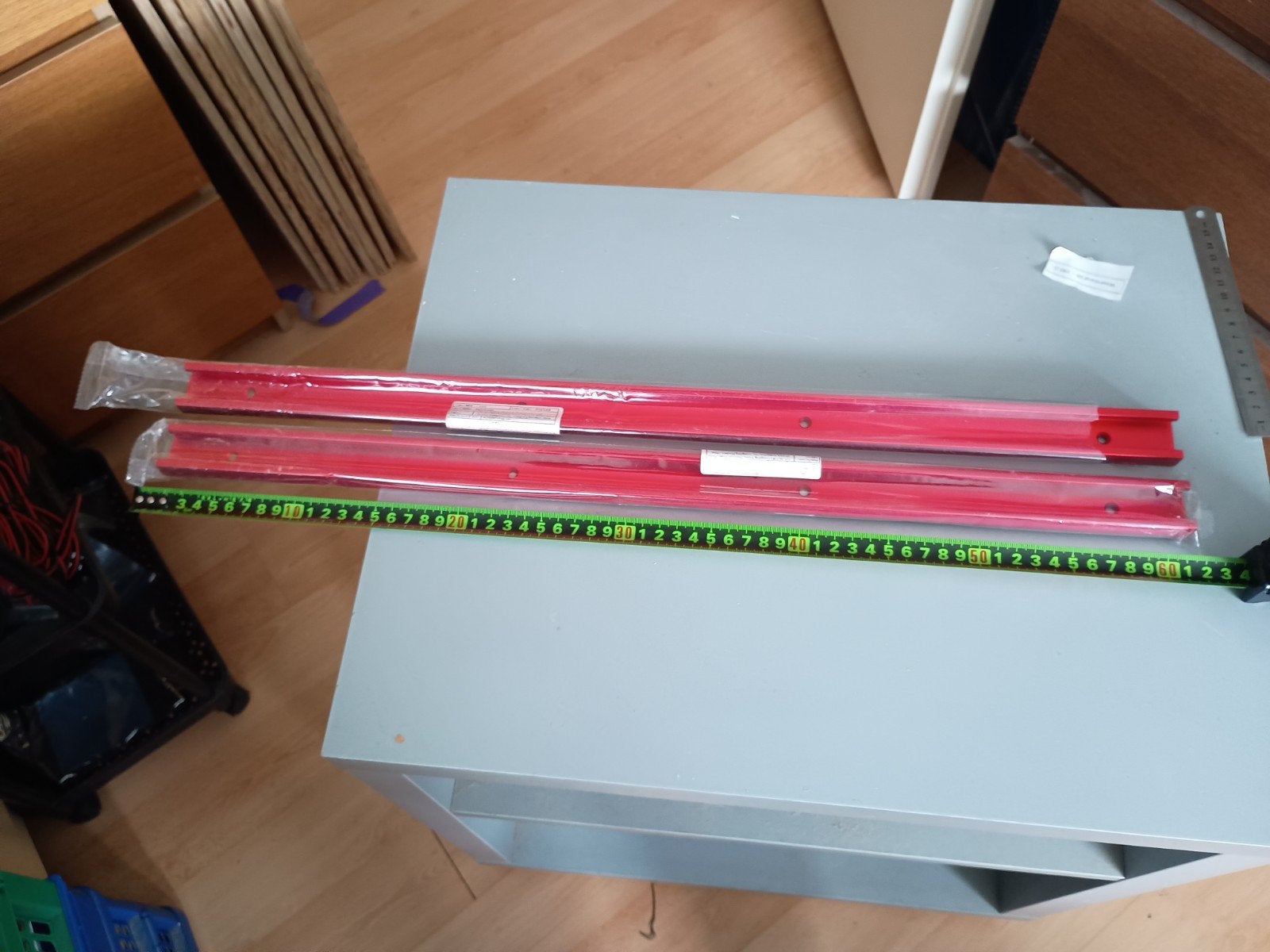 T-track, Geleide rail 2x, bv voor frees-/zaagtafel, T-rail, Ophalen of Verzenden, Nieuw