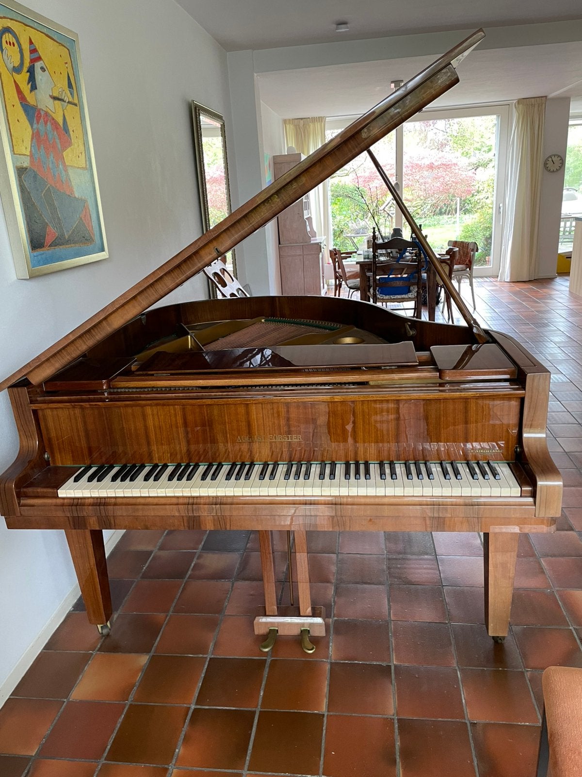 Vleugel klein formaat Förster, Muziek en Instrumenten, Ophalen, Gebruikt, Bruin, Hoogglans