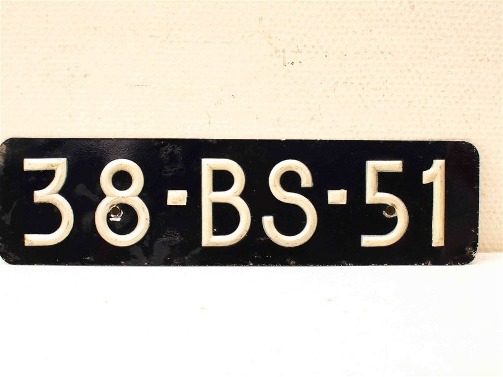 Nummerplaat 37757, Ophalen of Verzenden, Gebruikt