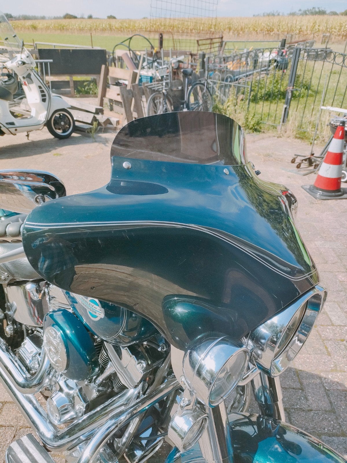Memphis Shade Batwing voor Softail incl. bevestiging, Ophalen of Verzenden, Gebruikt