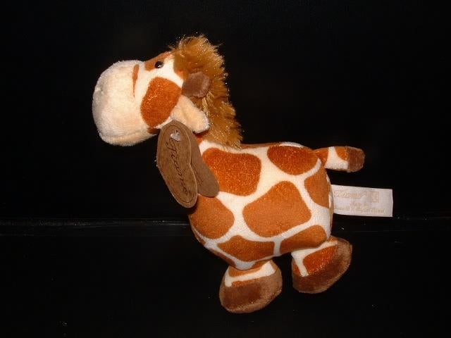TIAMO GIRAFFE VELOURS WIT MET BRUINE VLEKKEN STAAND, CA, Ophalen of Verzenden, Nieuw, Overige typen