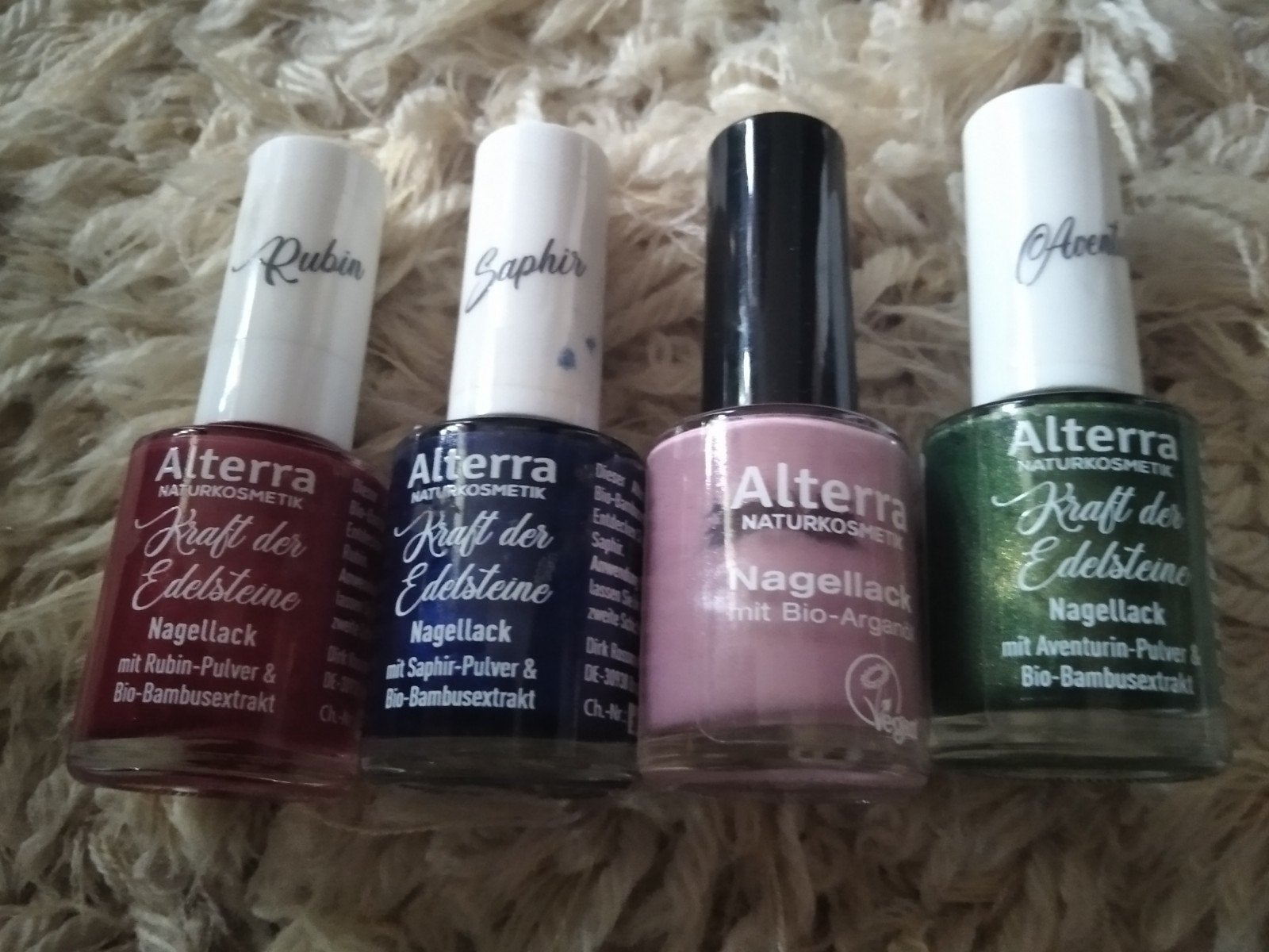Alterra, natuurlijke nagellak met edelstenen, biologisch., Overige kleuren, Ophalen of Verzenden, Zo goed als nieuw, Handen en Nagels