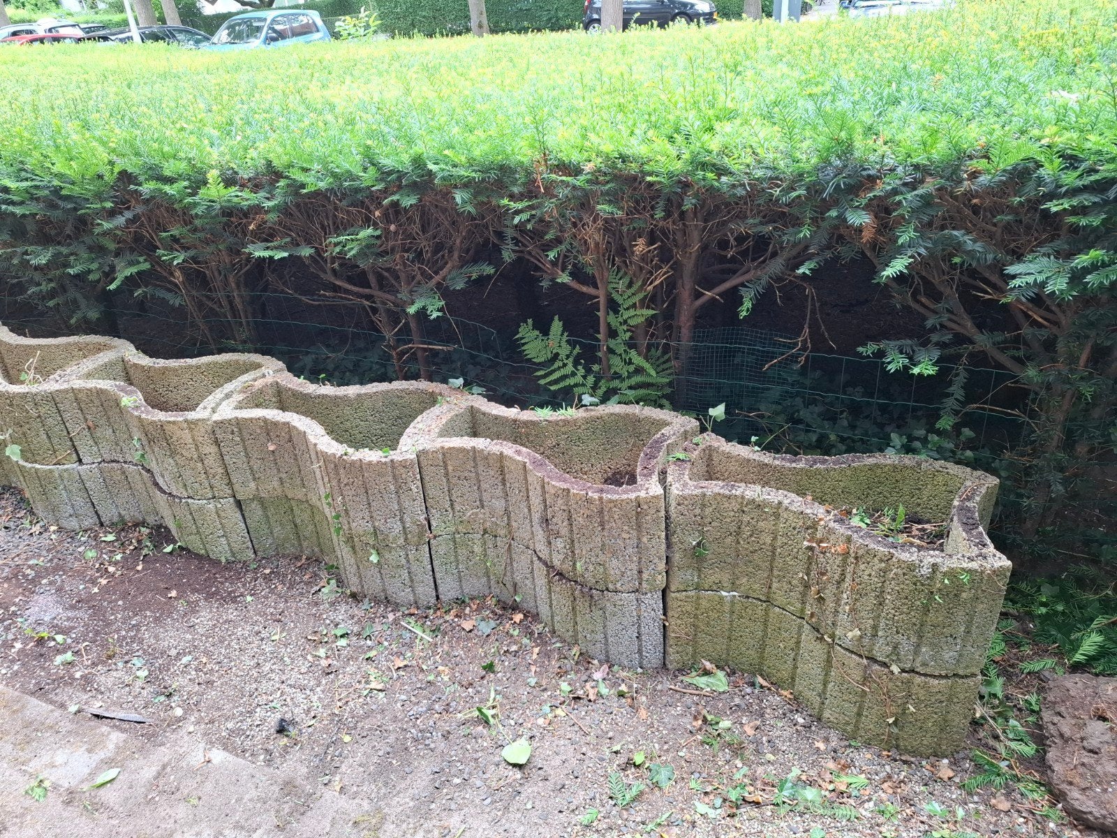 Betonnen bloembakken/plantenbakken voor tuin of balkon, Ophalen, Gebruikt, Balkon, Beton