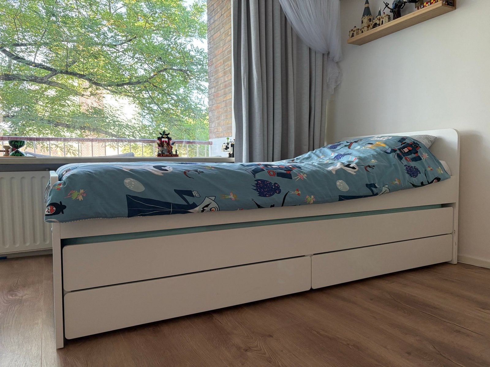 IKEA Släkt bed met onderbed en 2 lades, Ophalen, Gebruikt, 90 cm, Eenpersoons