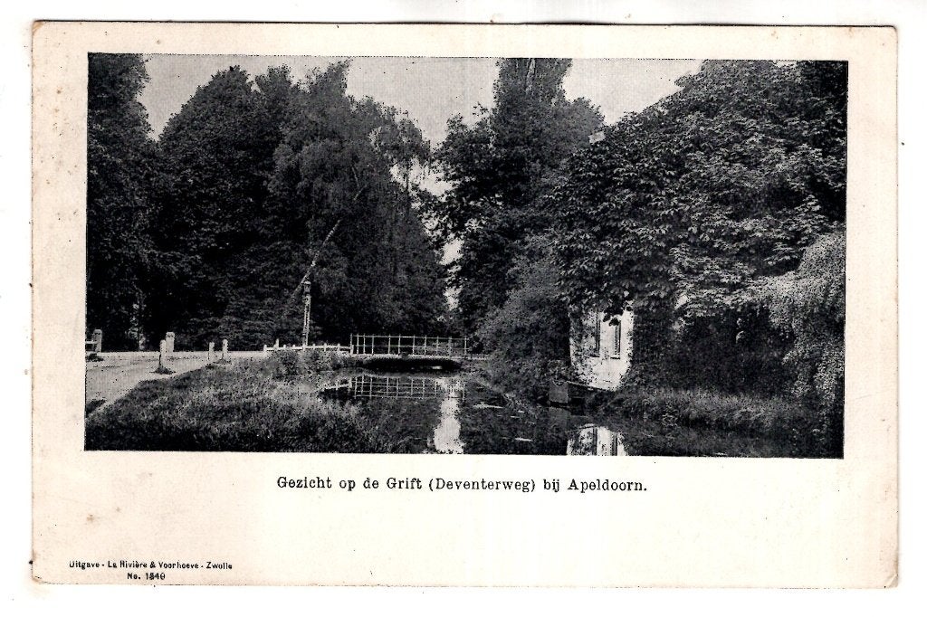Apeldoorn  op de Grift ( Deventerweg)  1900, Verzenden, Voor 1920, Ongelopen, Gelderland