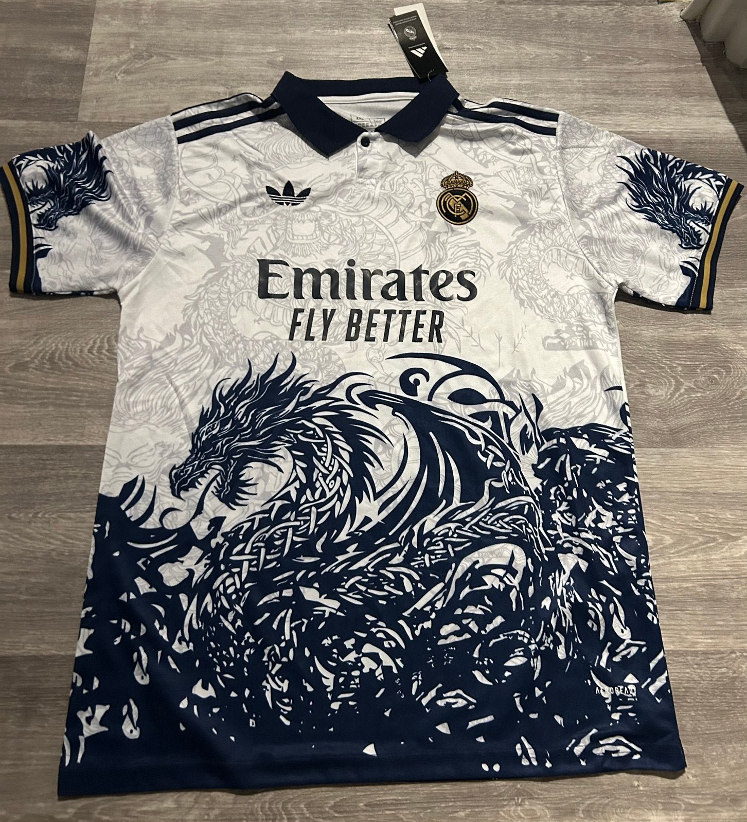 Real Madrid Home (Fan Made), Groter dan maat XL, Ophalen of Verzenden, Zo goed als nieuw, Shirt