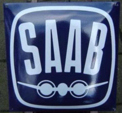 Saab emaillen bord en veel andere auto garage motor borden, Reclamebord, Ophalen of Verzenden, Zo goed als nieuw, Info@americansaleshop.nl