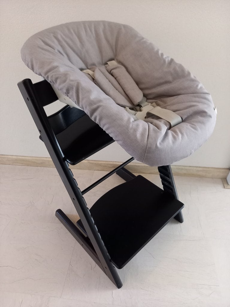 Stokke Tripp Trapp kinderstoel, met newbornset en babyset, Ophalen, Gebruikt, Meegroeistoel, Aanschuifbaar