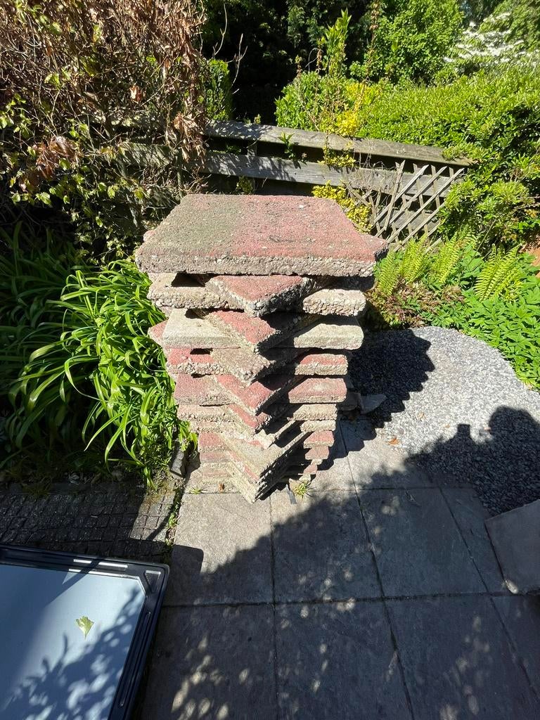 Tuintegels 50x50x4cm, Tuin en Terras, Ophalen, Gebruikt, Grind, Terrastegels