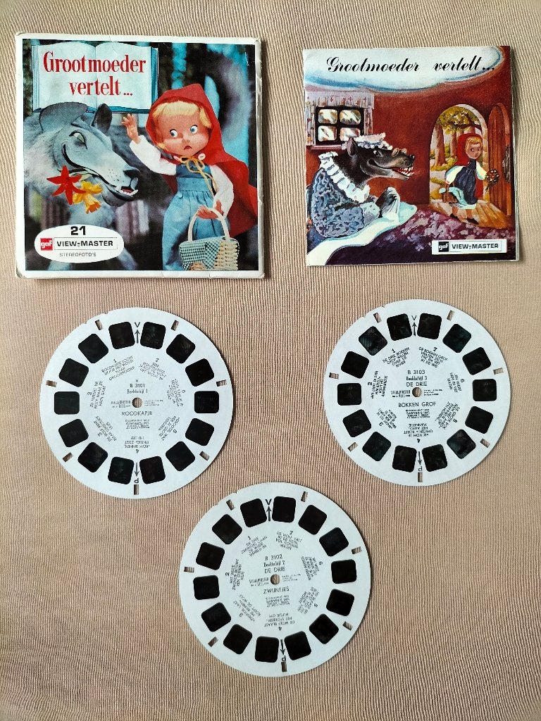 Viewmaster Grootmoeder vertelt B310 - Roodkapje - sprookjes, Verzamelen, Ophalen of Verzenden, Gebruikt