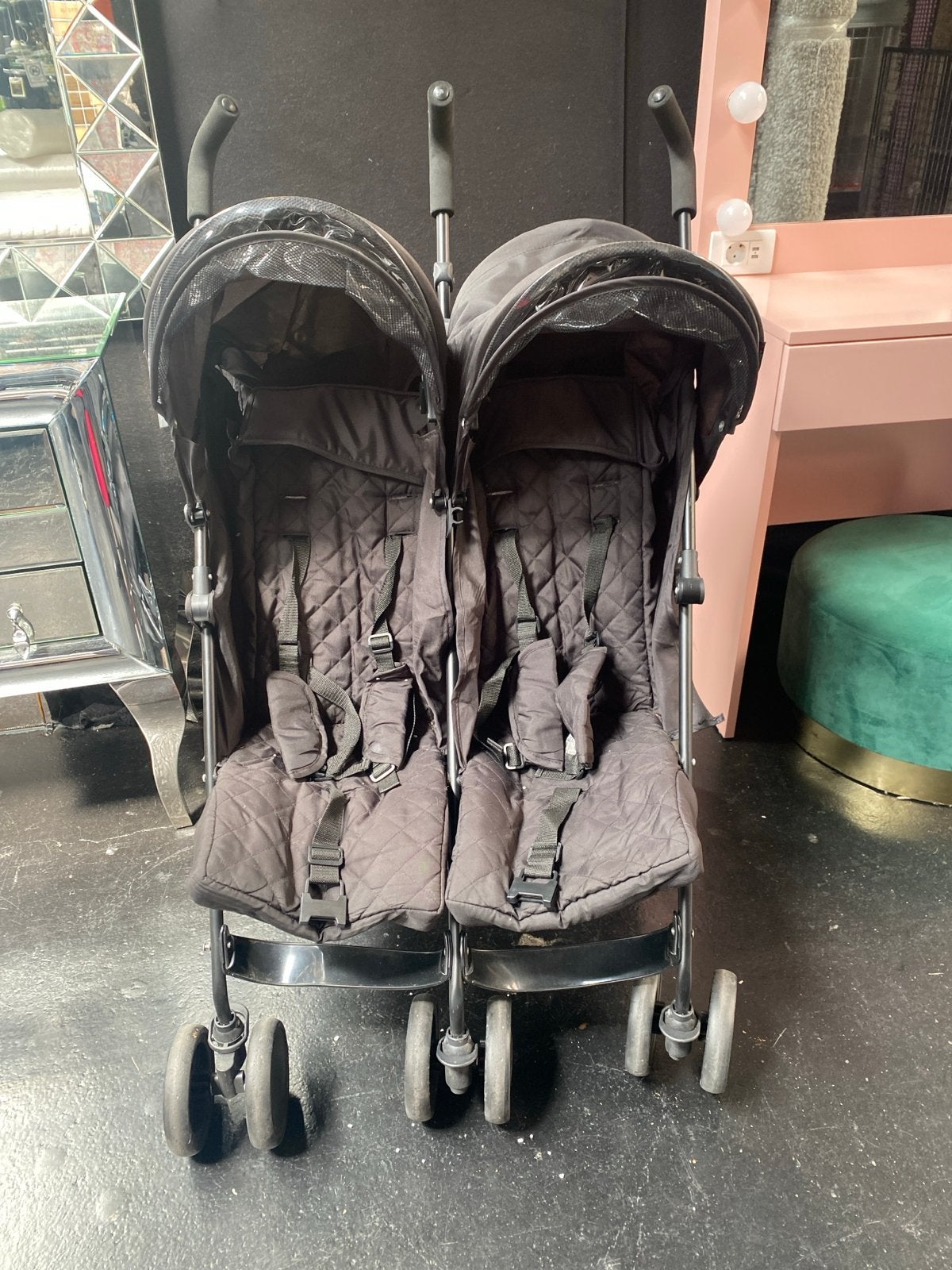 X-Adventure Duowagen - Zwart, Gebruikt, Kinderen en Baby's, Kinderwagens en Combinaties, Gebruikt, Duowagen, Ophalen of Verzenden