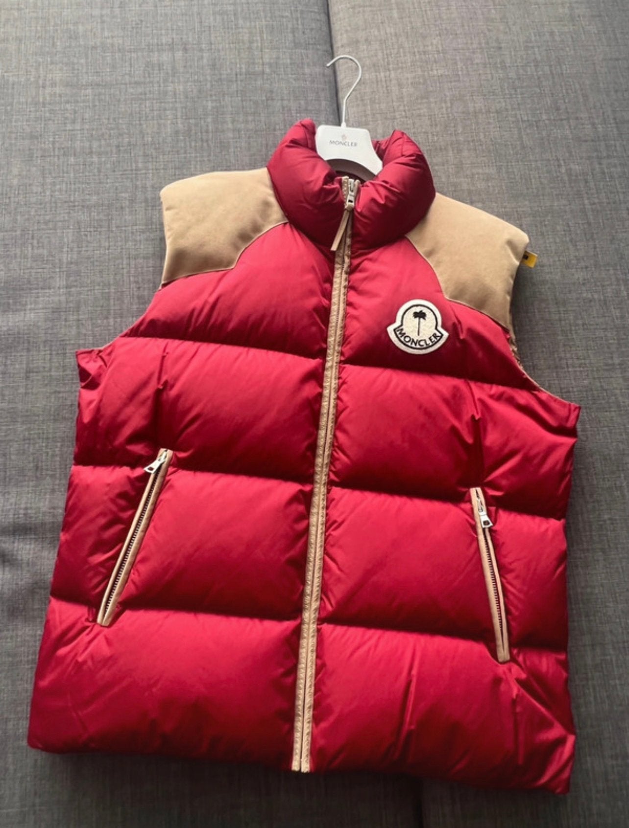 Moncler x Palm Angels Kamakou Vest XL/4, Kleding | Heren, Ophalen of Verzenden, Zo goed als nieuw, Zwart