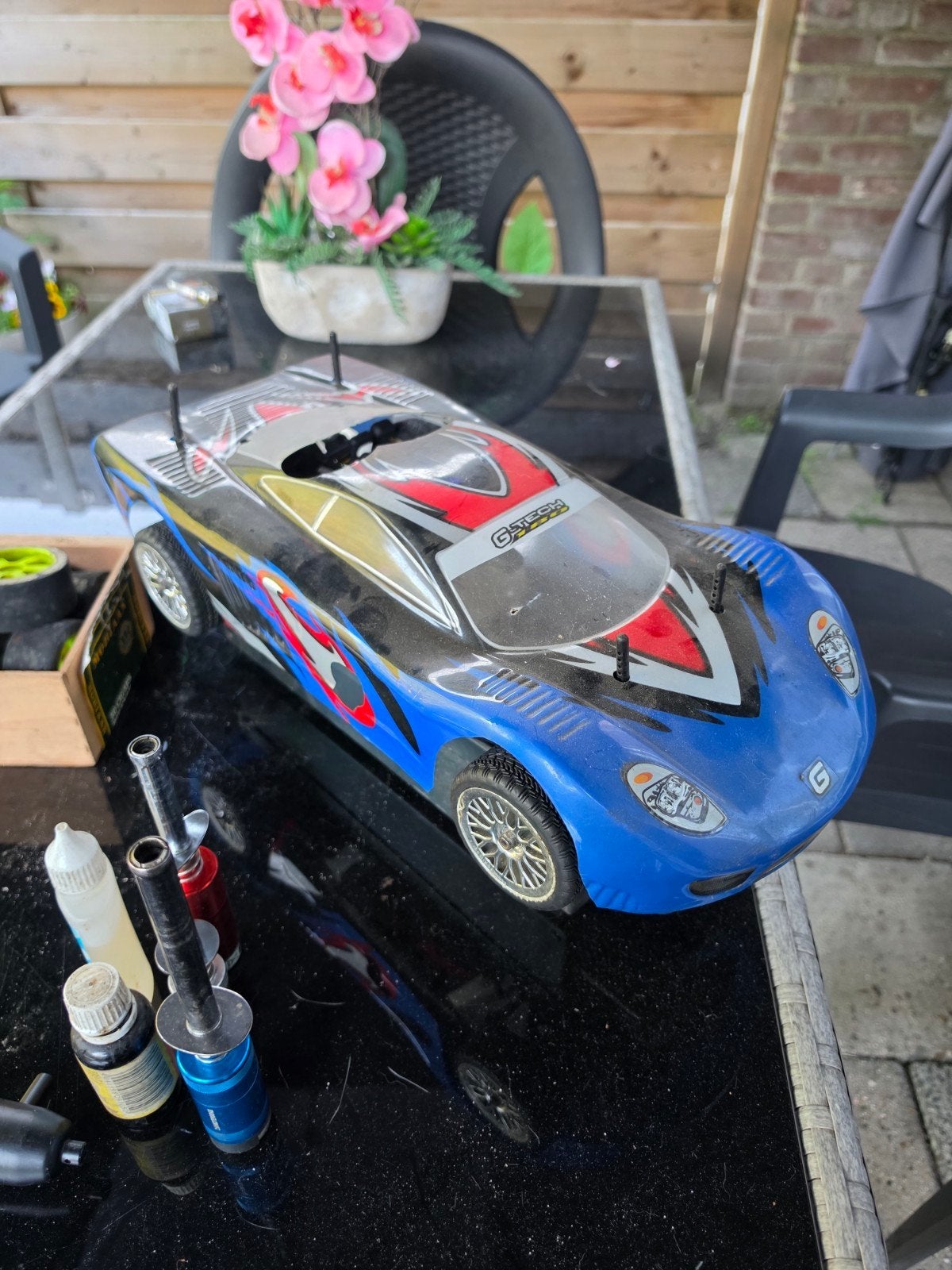 Serpent nitro rc, Ophalen of Verzenden, Zo goed als nieuw, Schaal 1:10, Auto onroad