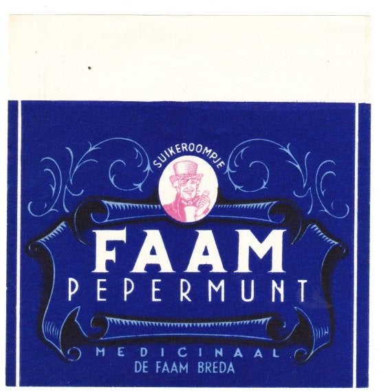 Vintage Faam Pepermunt Suikerroompje Verpakking, Verzenden, Gebruikt, Verpakking