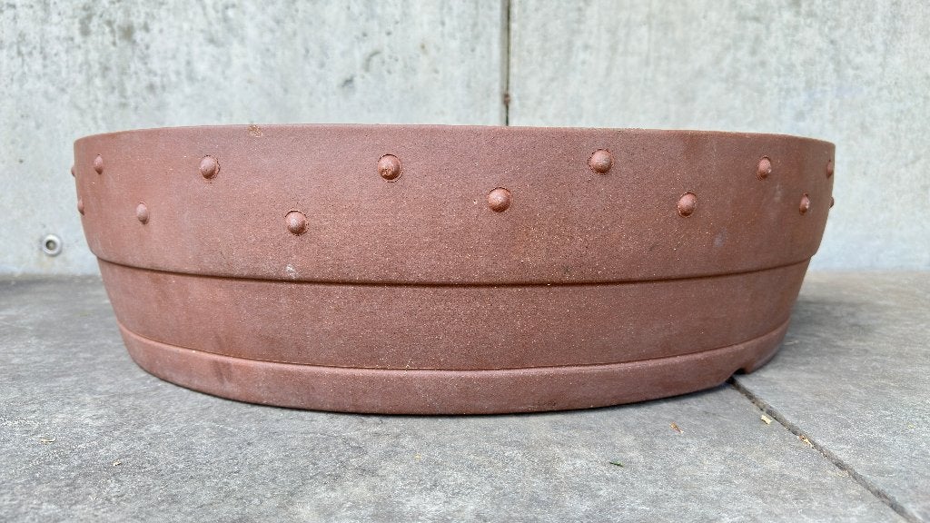 YiXing China | Bonsai schaal pot Ø70x18cm (3*), Ophalen, Zo goed als nieuw, Overige vormen, Aardewerk