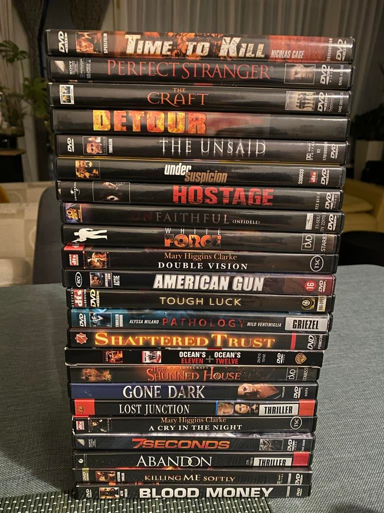 Grote collectie DVD's: Actie, Thriller & Horror films, Vanaf 16 jaar, Ophalen, Gebruikt, Actiethriller