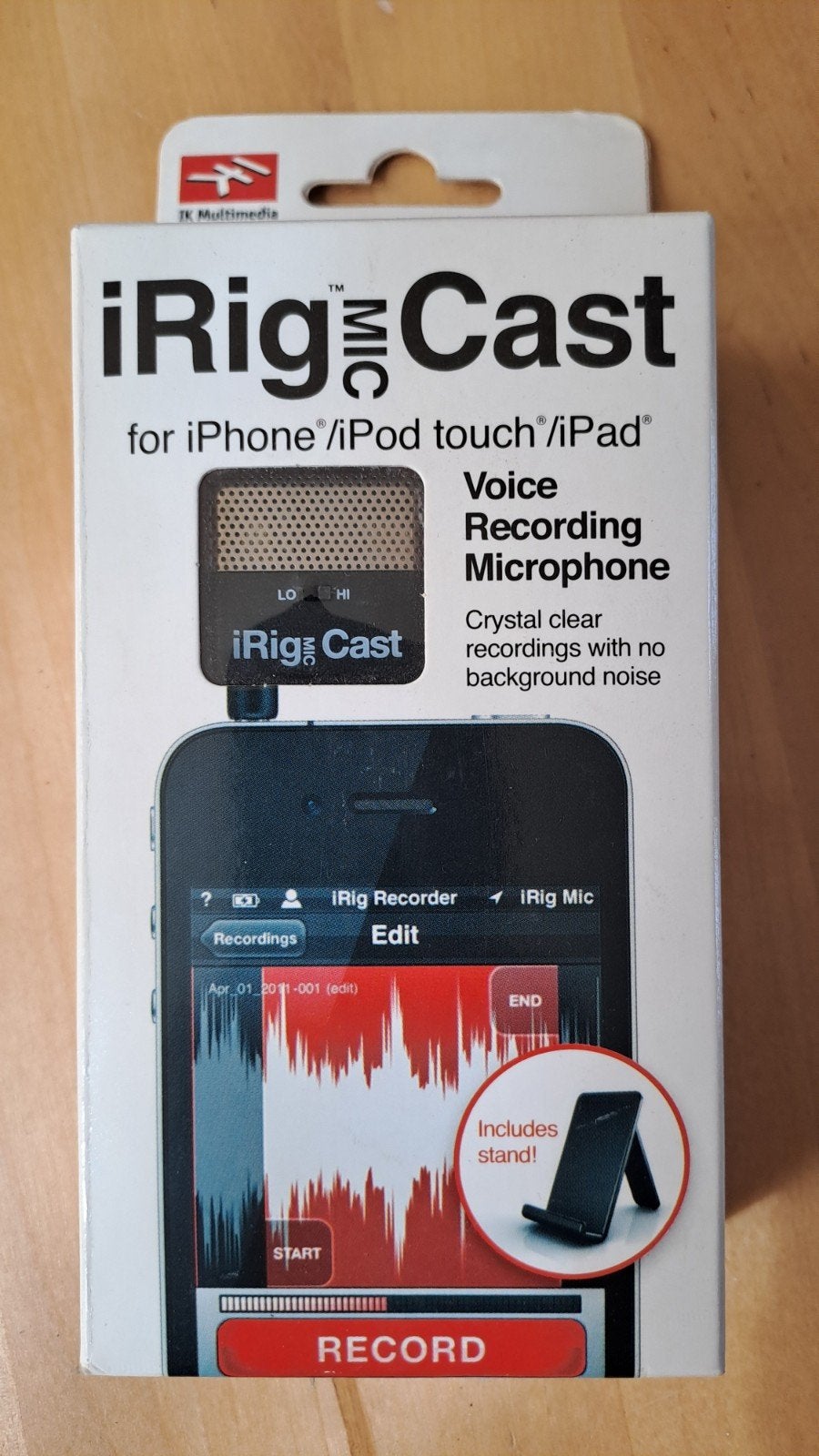 IK Multimedia iRig Mic Cast microfoon voor iPhone/iPad, Ophalen of Verzenden, Nieuw, Studiomicrofoon