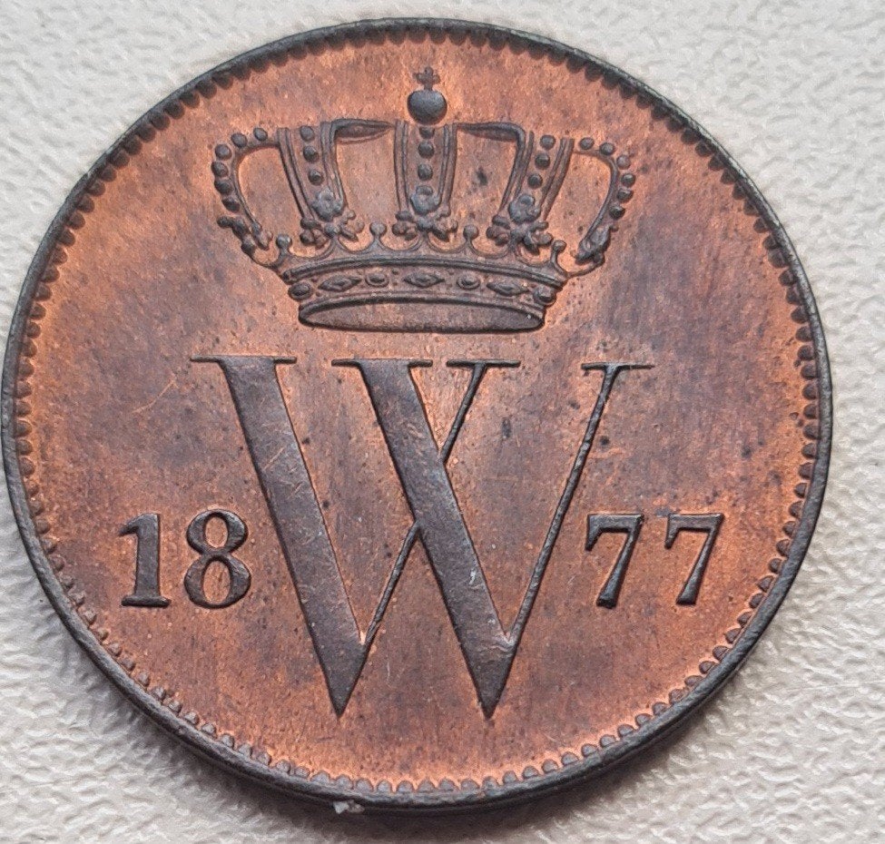 kwaliteit 1 cent 1877, Ophalen of Verzenden, Koning Willem III, 1 cent, Losse munt