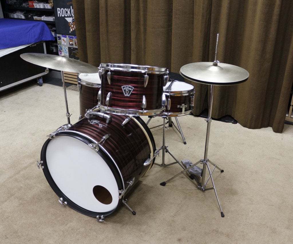 drumstel: aria vintage red mahonie 20/12/14/14sn shellset, Gebruikt, Jouwdrumstel@gmail.com, Ophalen, Overige merken