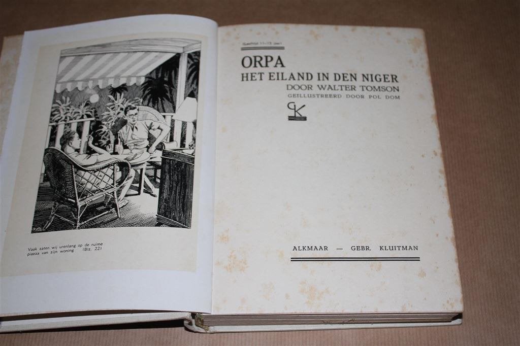 Orpa. Het eiland in den Niger. Tomson. Kluitman 1937., Boeken, Ophalen of Verzenden, Gelezen