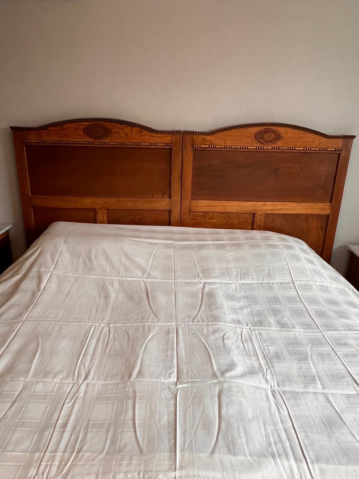 Bed antiek ca 1895-1910. Europese art nouveau/jugendstil, Ophalen, Zo goed als nieuw, Tweepersoons