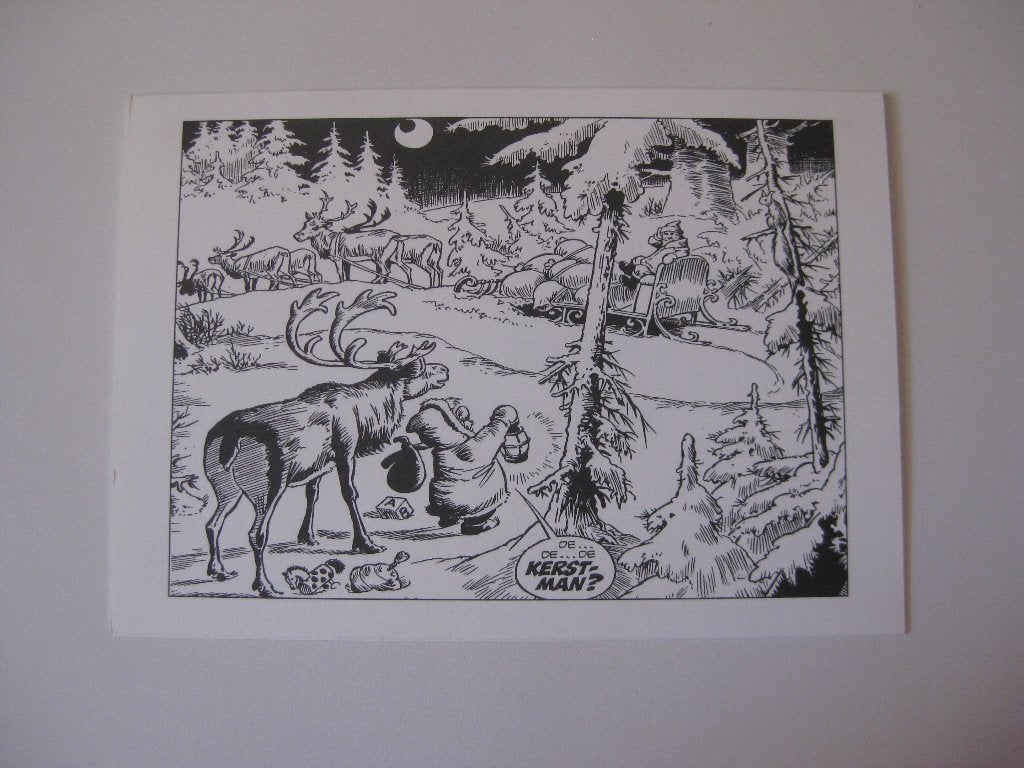 Kerstkaart Douwe Dabbert / Piet Wijn / Le Chat Mort, Verzamelen, Ophalen, Overige figuren, Nieuw, Overige typen