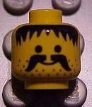 Lego Pirates Yellow Minifigure, Head Moustache, Stubble and, Lego, Zo goed als nieuw, Losse stenen, Pirates