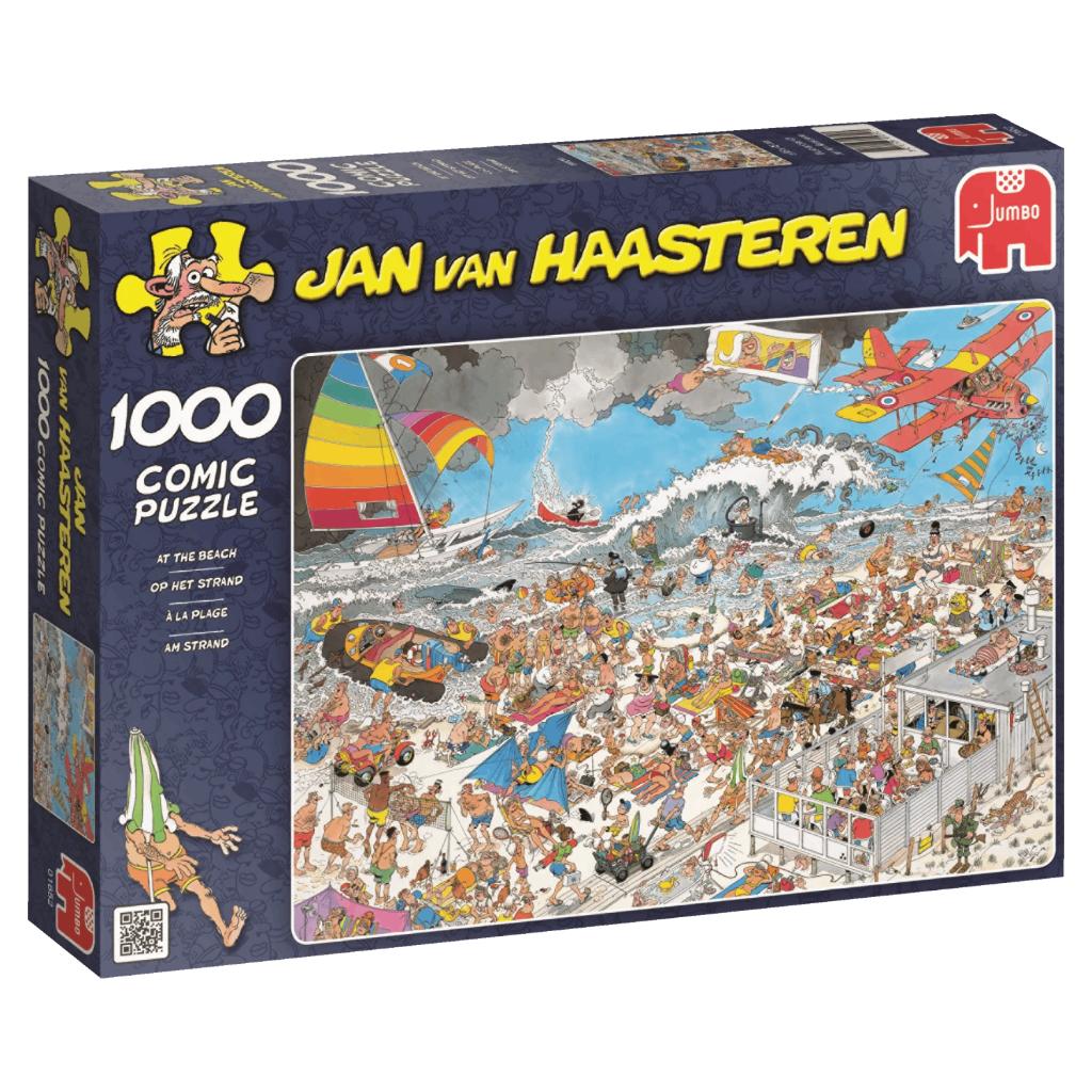 Jan van Haasteren, Op het strand (1000), Ophalen of Verzenden, 500 t/m 1500 stukjes, Zo goed als nieuw, Legpuzzel