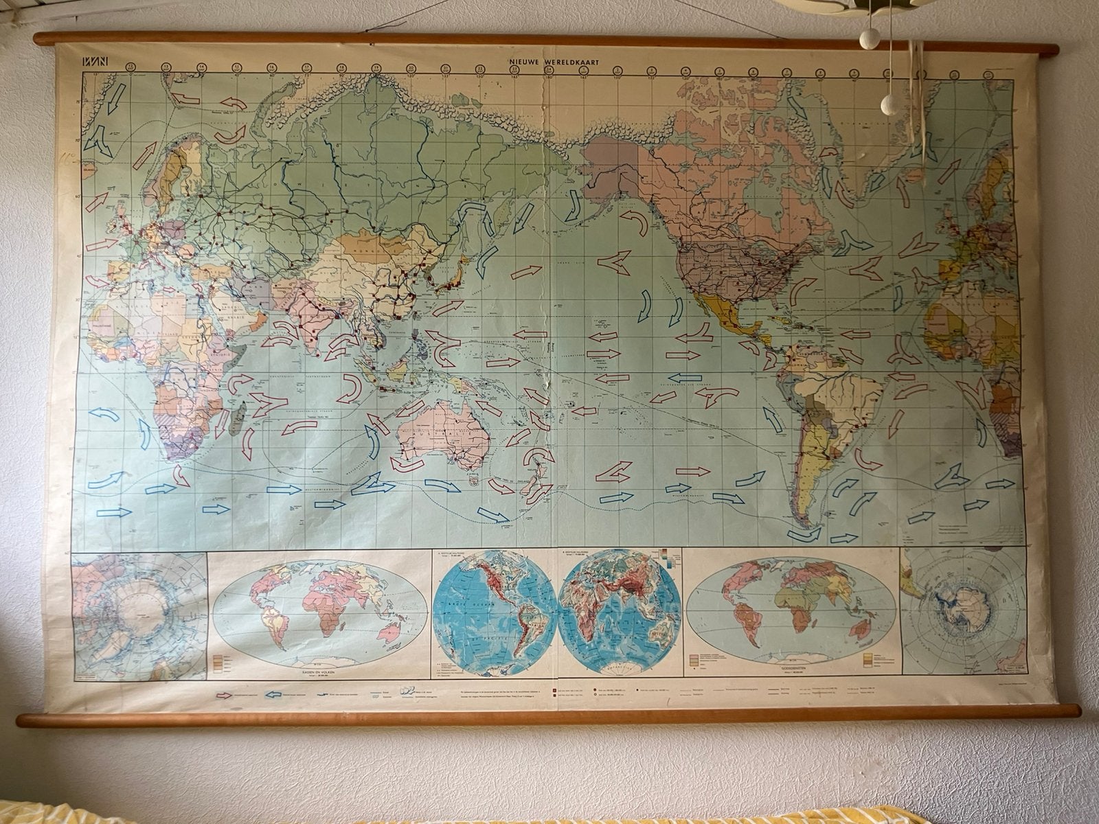 Oude wereld wandkaart /schoolkaart, Ophalen, Aardrijkskunde