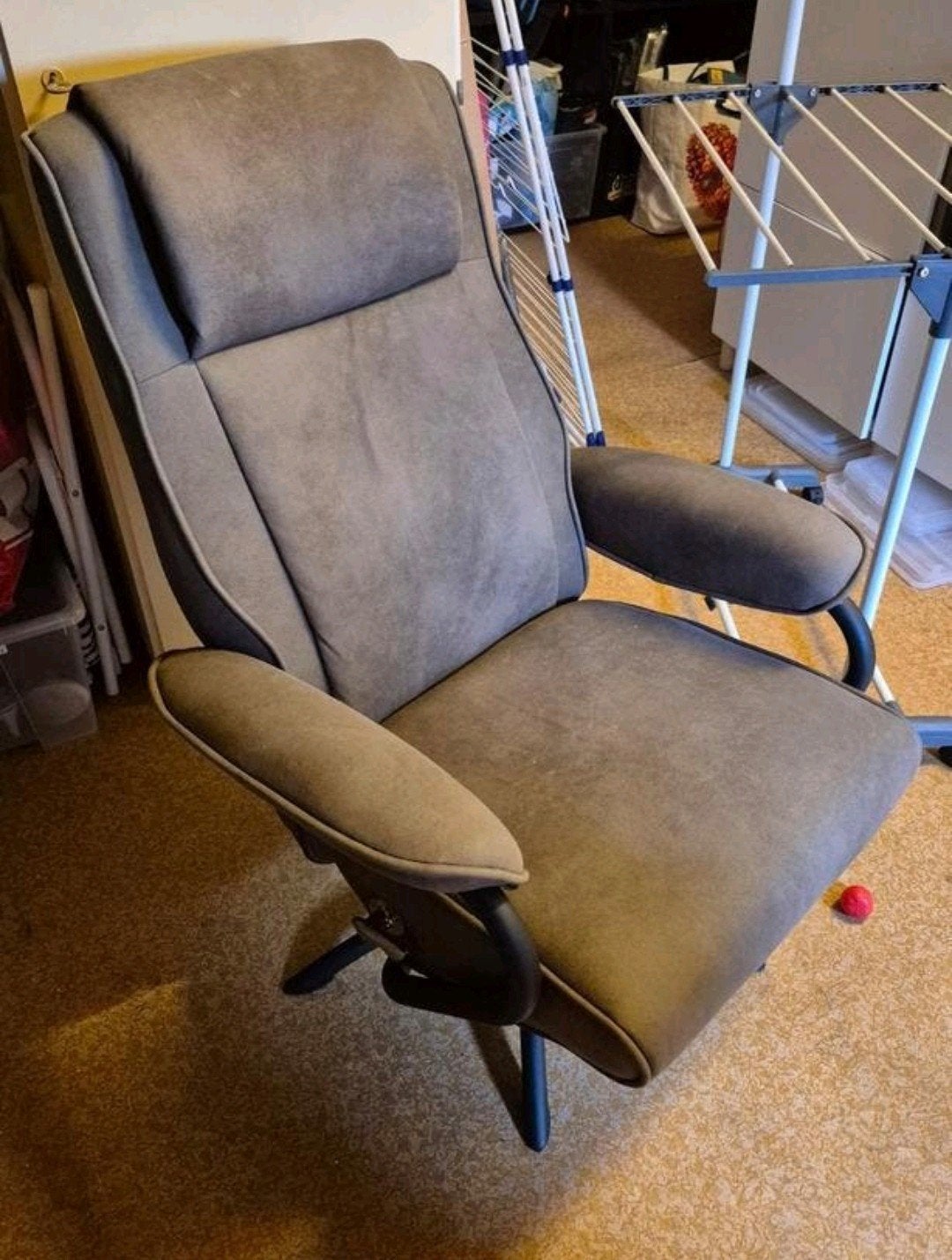 Relaxfauteuil grijs/taupe, Ophalen