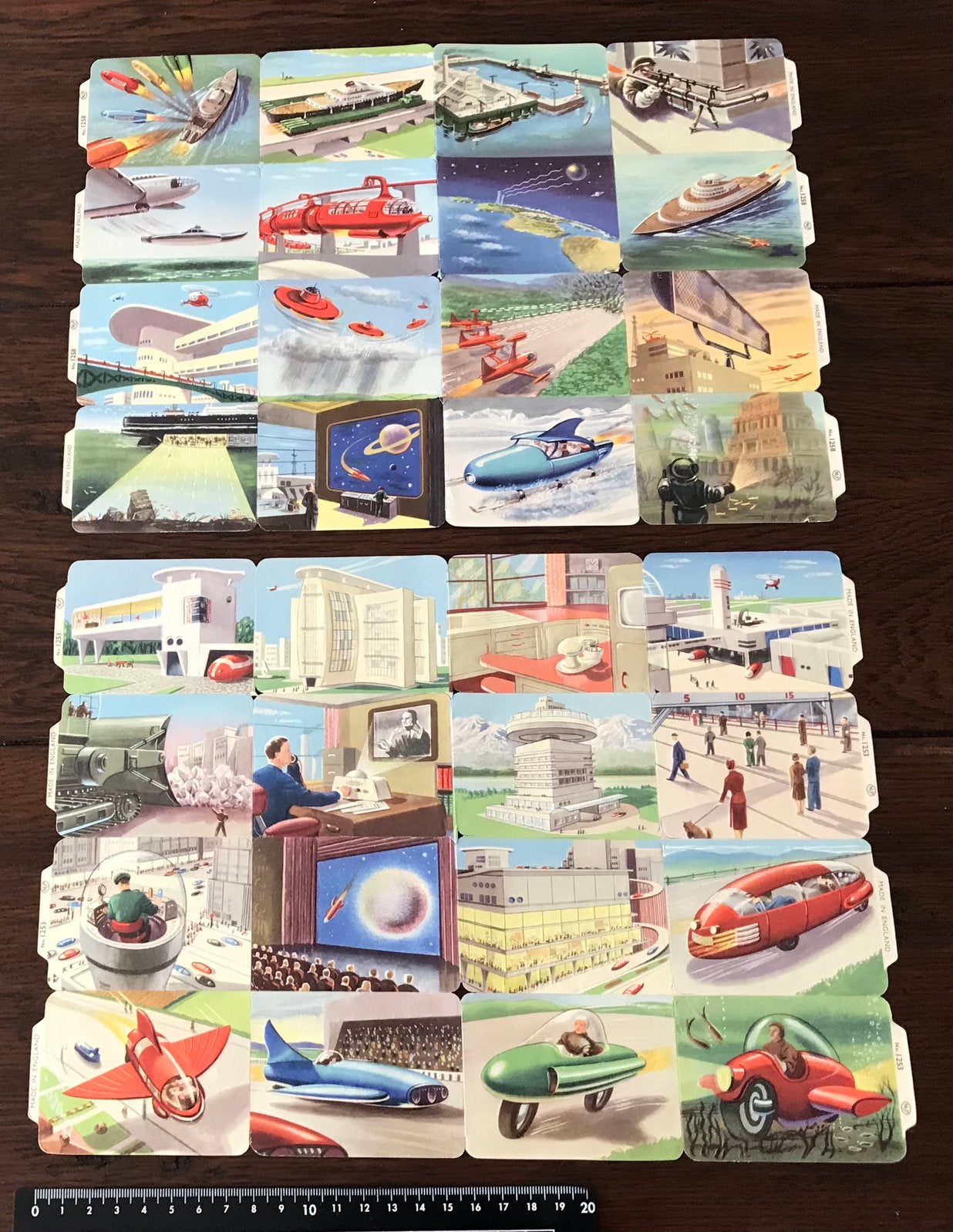 32 Oude Plaatjes aan vel als Jules Verne, Verzamelen, Ophalen of Verzenden, Zo goed als nieuw, Overige typen