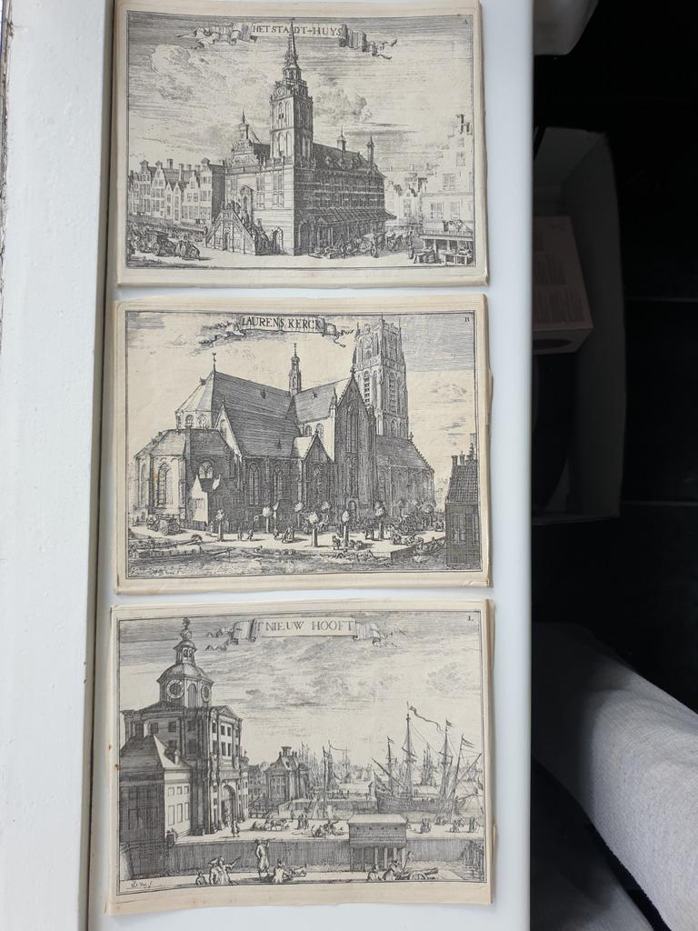 Set van 3 klassieke / antiek look – vintage stijl gravures., Ophalen of Verzenden, Minder dan 50 cm, Schilderij, Minder dan 50 cm